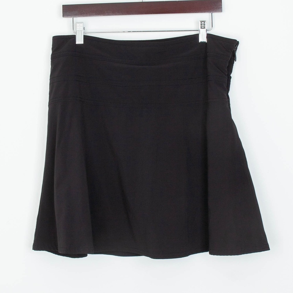 Athleta Womens‎ Athletic Skort Size 12 Black Tennis Golf Pickleball Athleisure